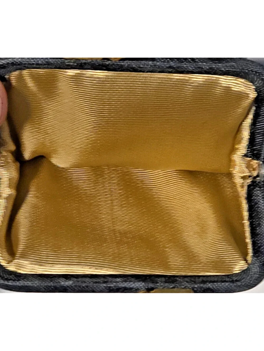 Vintage After Five Lowy & Mund Black Satin 50s/60s Clutch Coin Purse Tag Attach